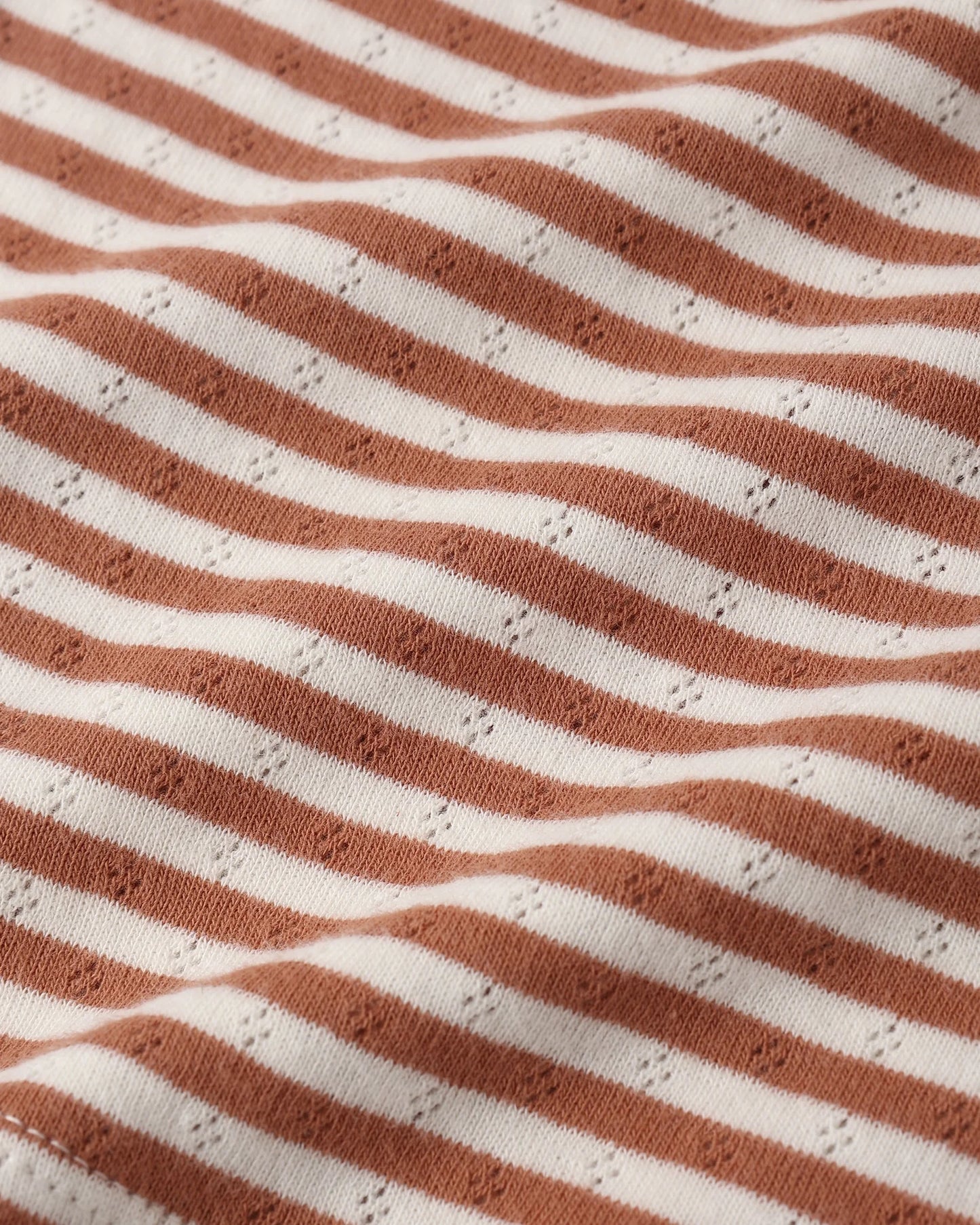 Teen Pointelle Tee + Short Set- Poppy Stripe