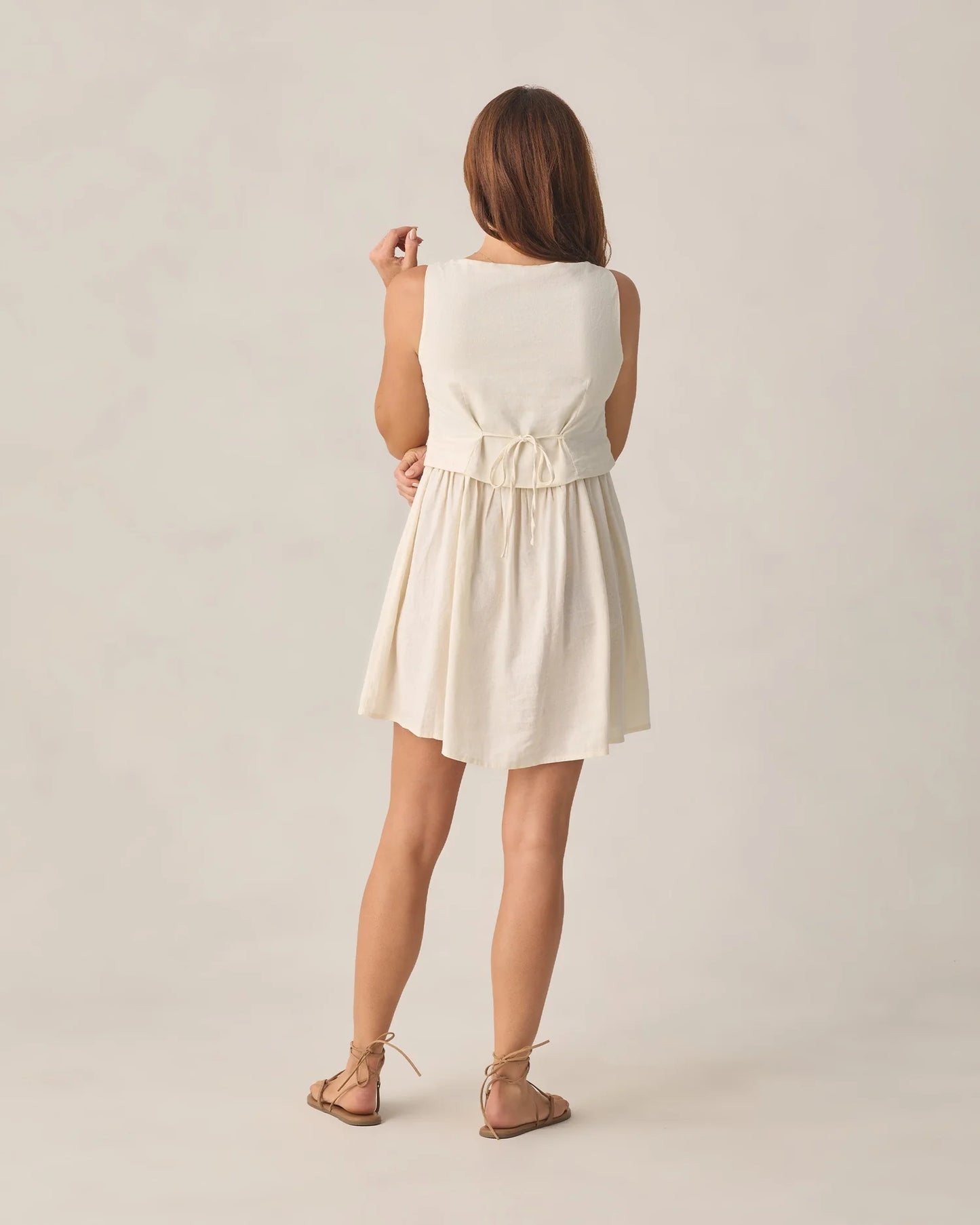 Women's Summer Vest Dress Ivory