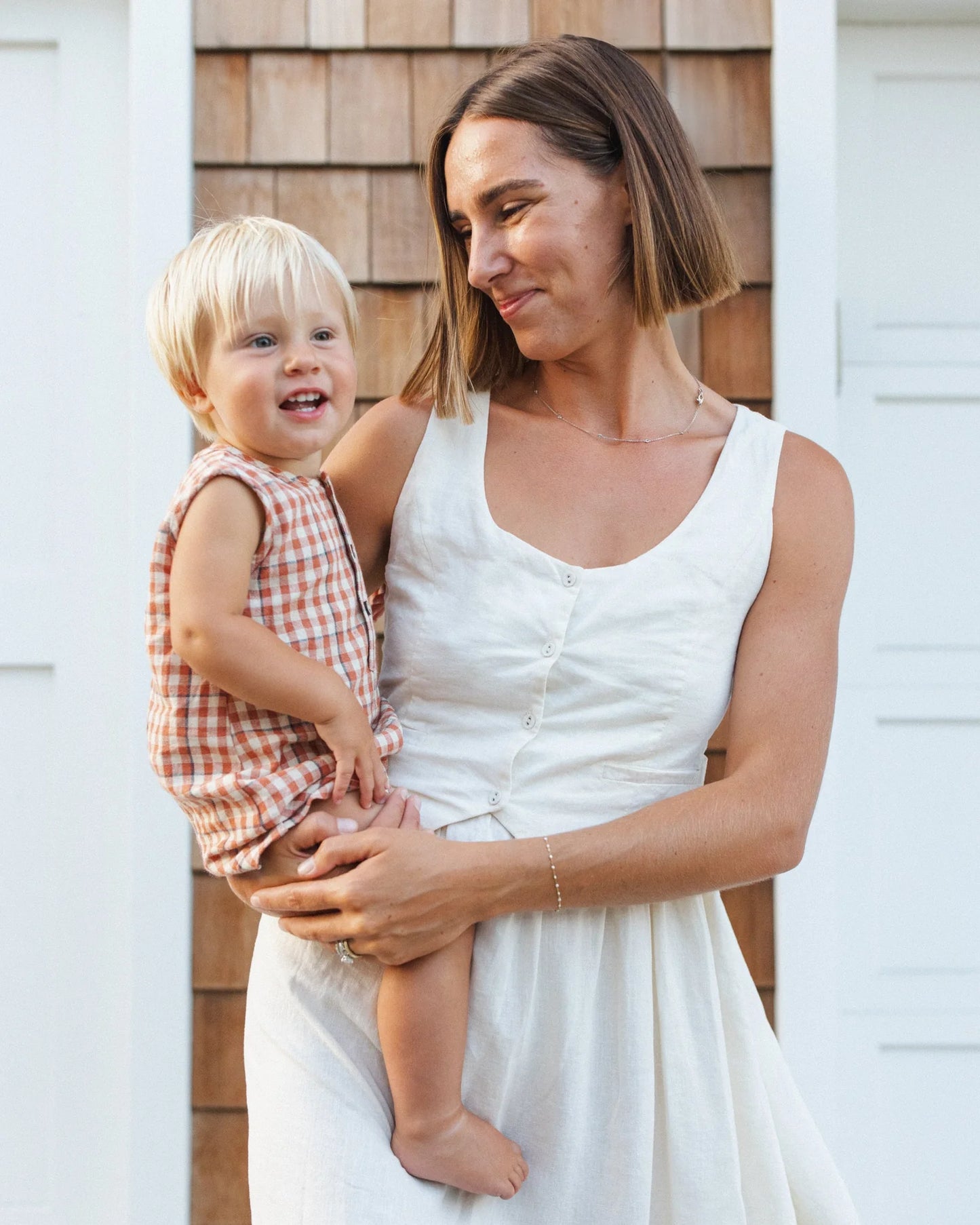Maverick Romper Poppy Gingham