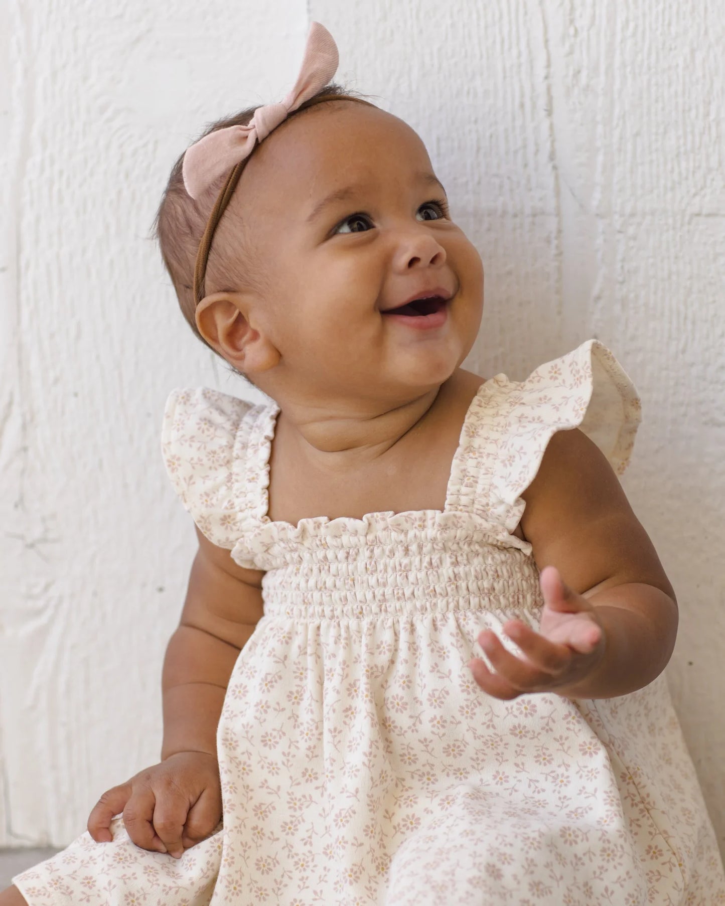 Smocked Jersey Dress Ditsy