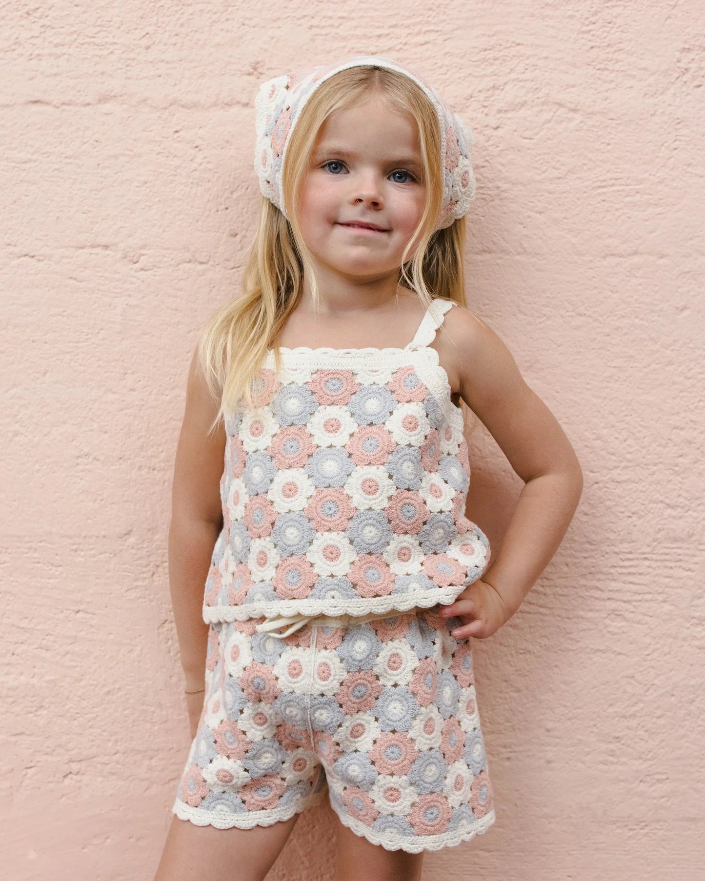 Lili Knit Set Blue, Light Pink, Ivory