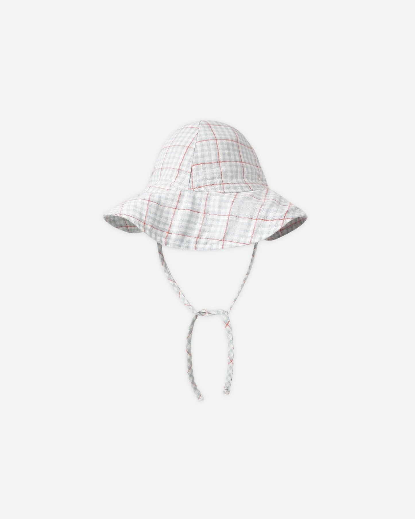 Floppy Sun Hat Light Blue Plaid