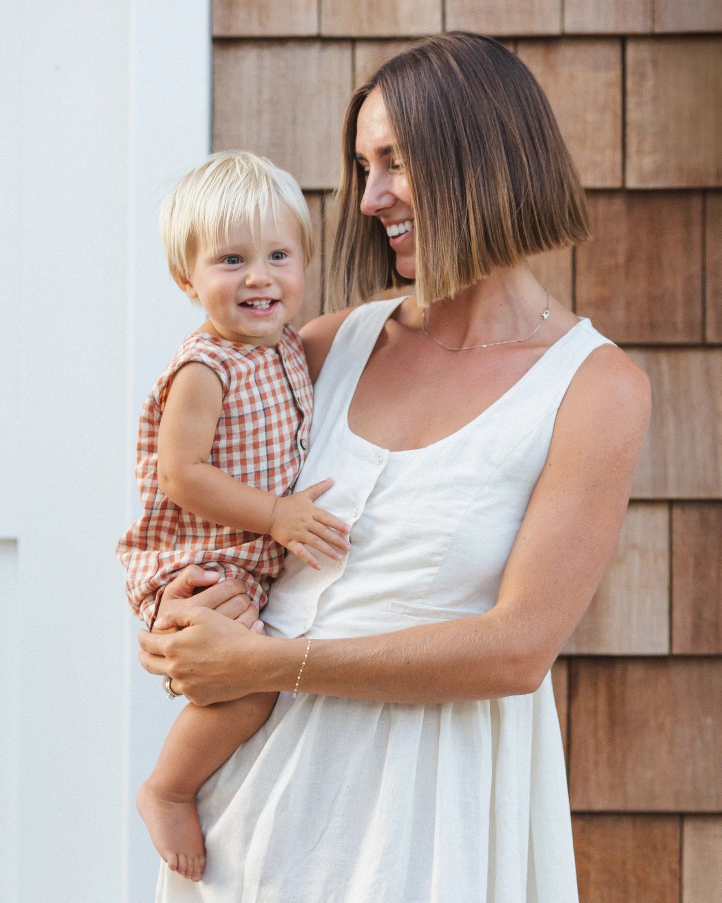 Maverick Romper Poppy Gingham