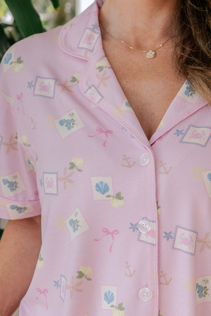 Little Coastal Notes Women's Short Set