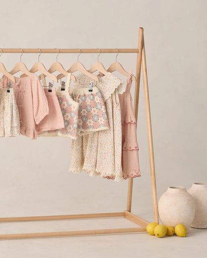 Ruffled Swing Dress Petal Gingham