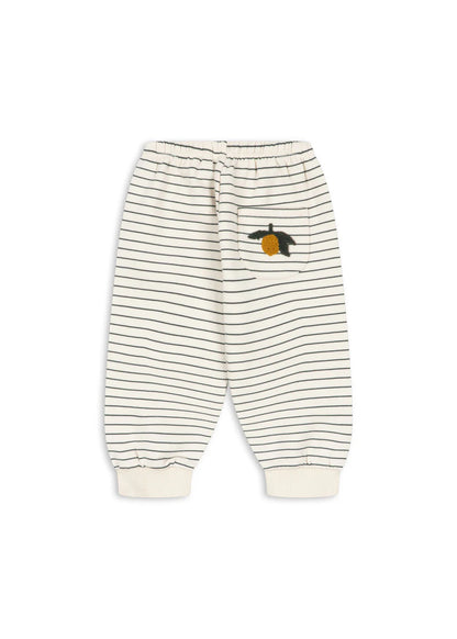 Amio Sweat Pants- Lemon stripe