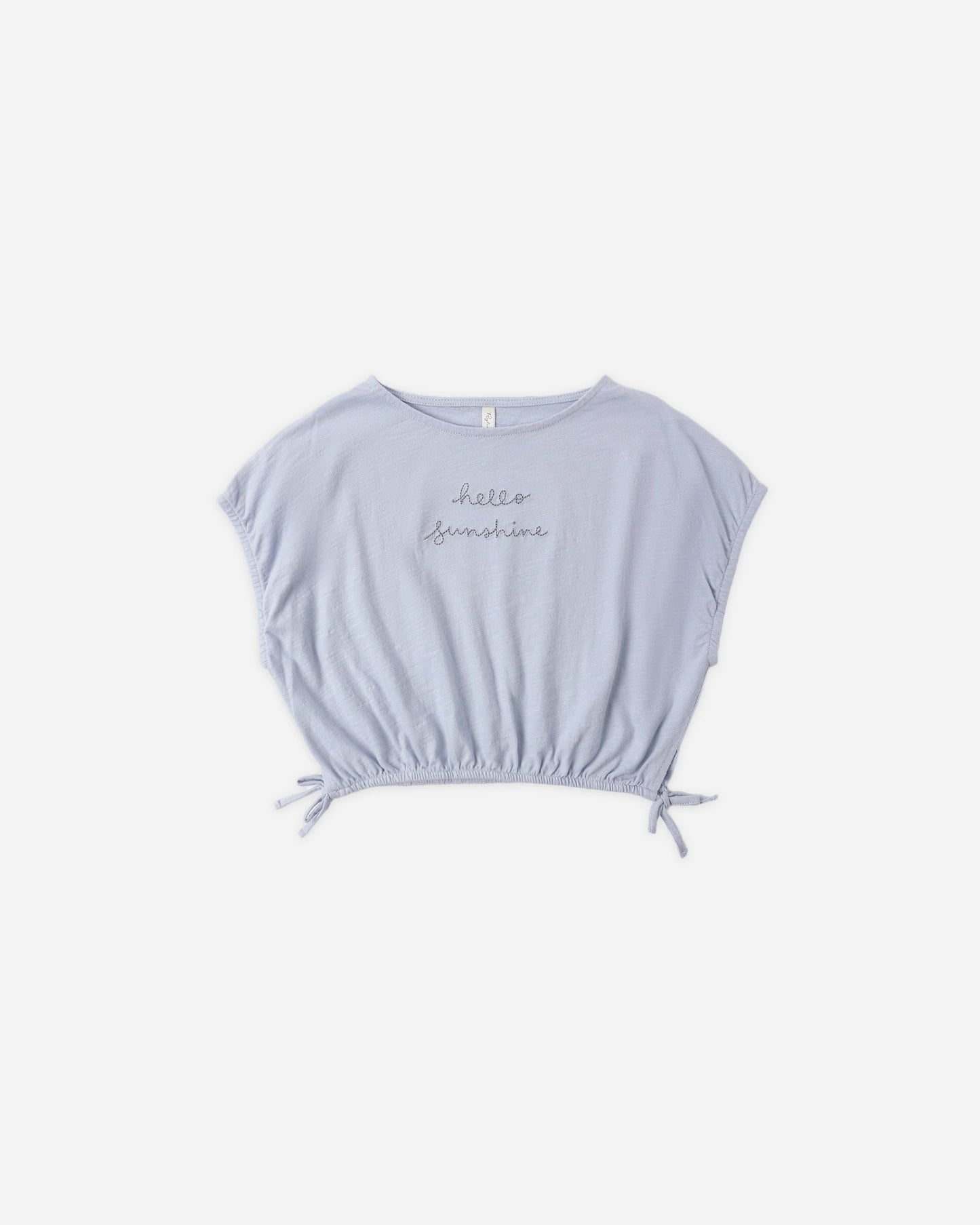 Cropped Cinch Tee Hello Sunshine