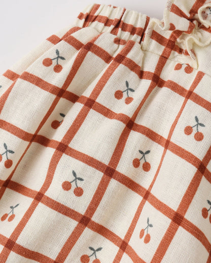 Chiara Romper Cherry Check