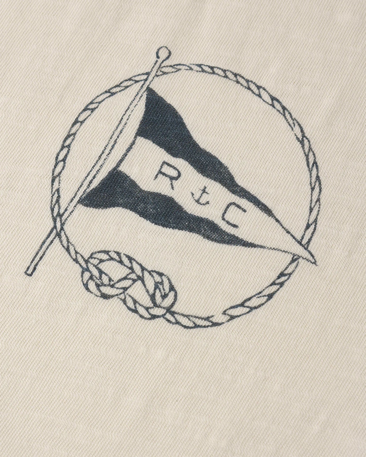 Contrast Short Sleeve Tee Nautical Flag