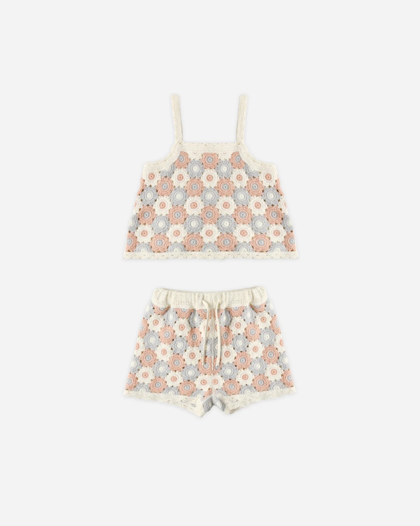 Lili Knit Set Blue, Light Pink, Ivory