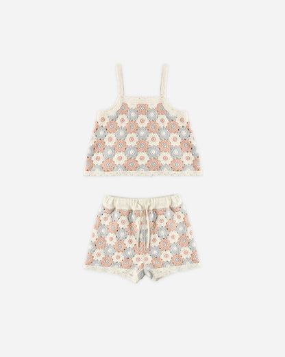 Lili Knit Set Blue, Light Pink, Ivory