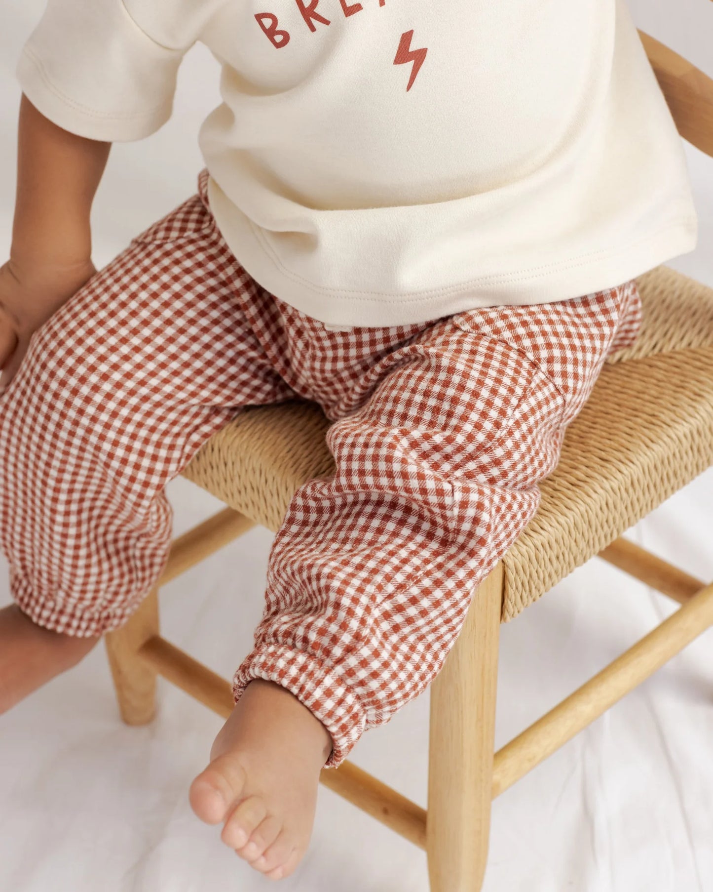 Boxy Tee Heartbreaker + Gingham Pant Set