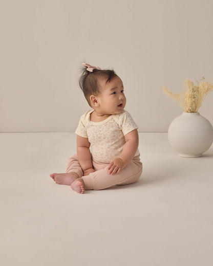 Short Sleeve Bodysuit Pack Ditsy + Baby Pant Blush