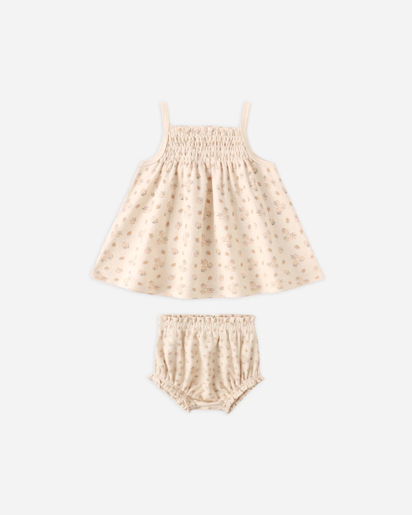 Smocked Tank + Bloomer Set Strawberries