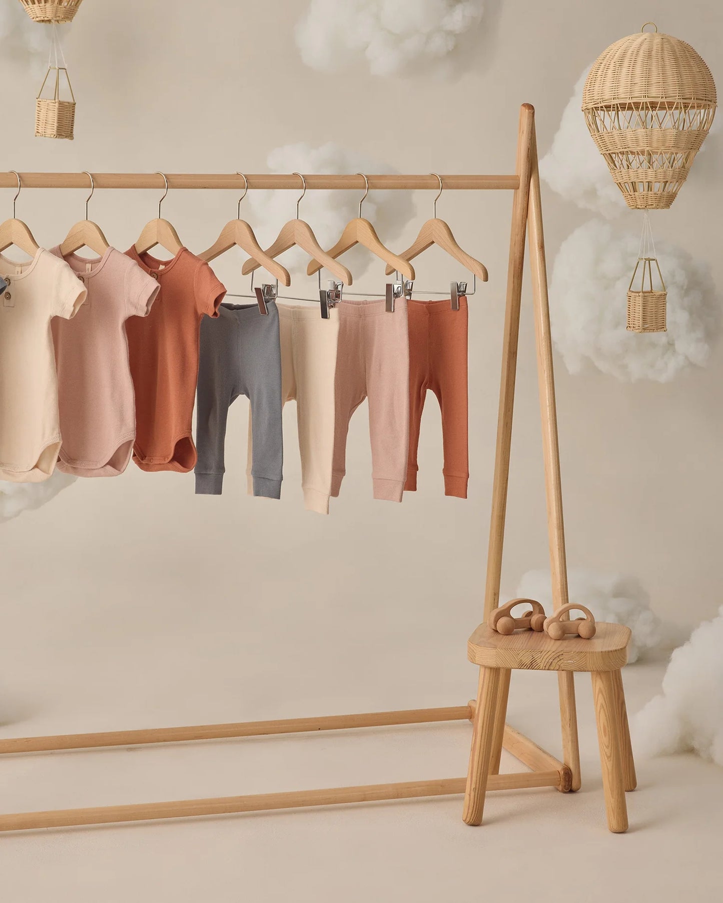 Ribbed Henley Bodysuit + Legging Set- Ecru