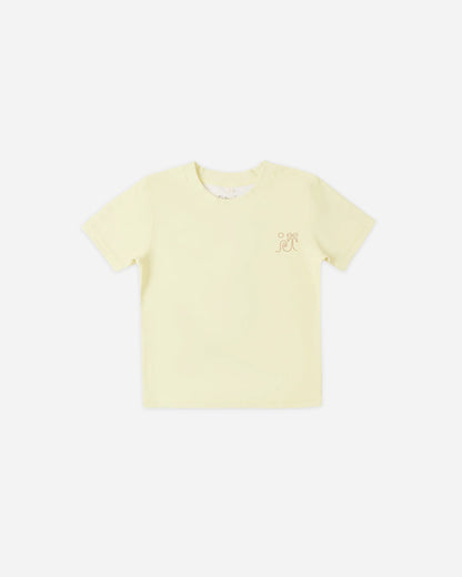 Boardshort Ocre Check + Short Sleeve Rashguard Citron