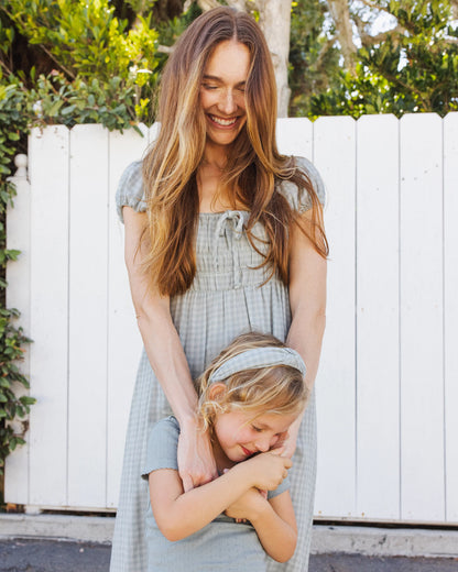 Women's Joya Dress Green Gingham