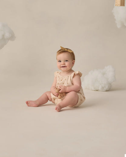 Ribbed Ruffle Romper Buttercup