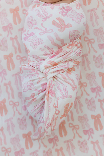 Spring Floral Bows Swaddle