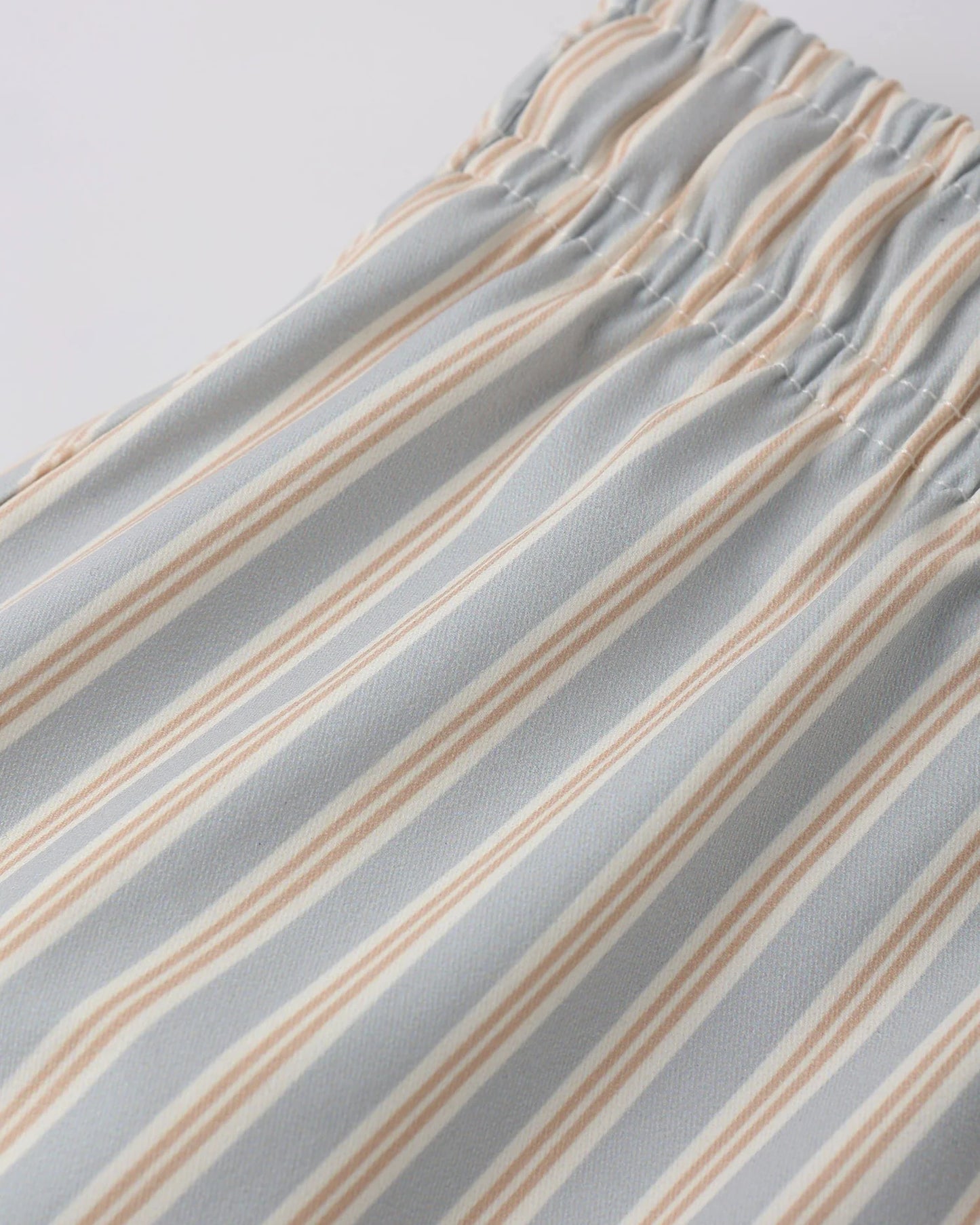 Boys Swim Short Blue + Rashguard Set - Butterscotch Stripe