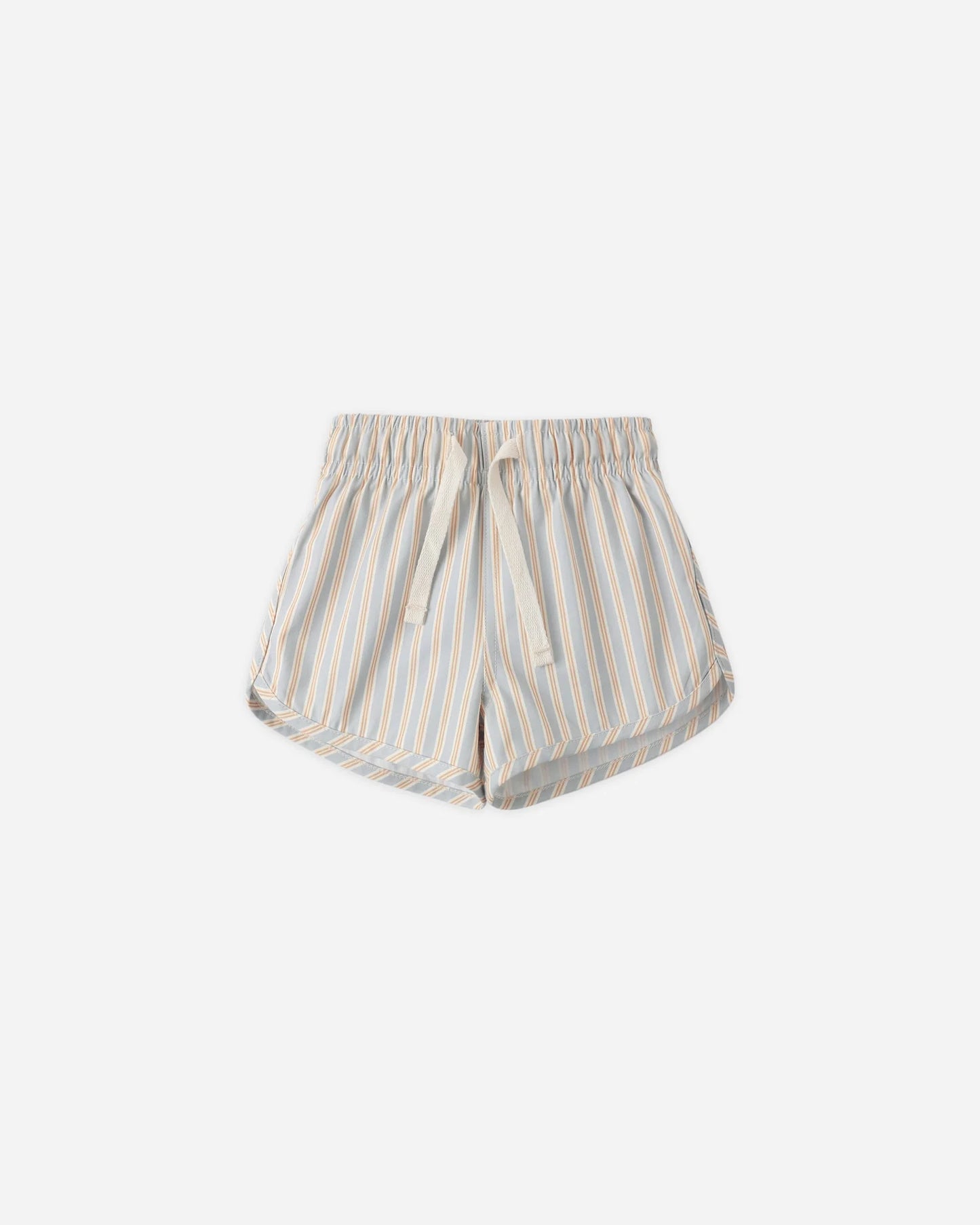 Boys Swim Short Blue + Rashguard Set - Butterscotch Stripe