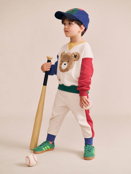 Furry Huxbear Colour Block Sweatshirt + Trackpant Set