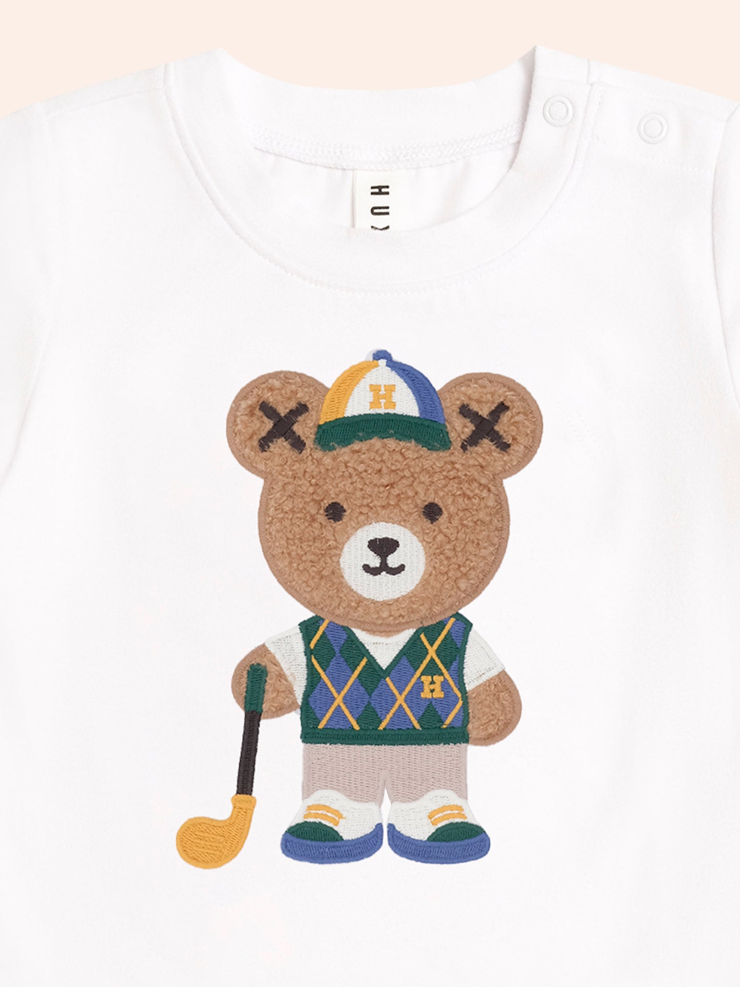 Golfer Hux White Tee + Huxbear Short Set