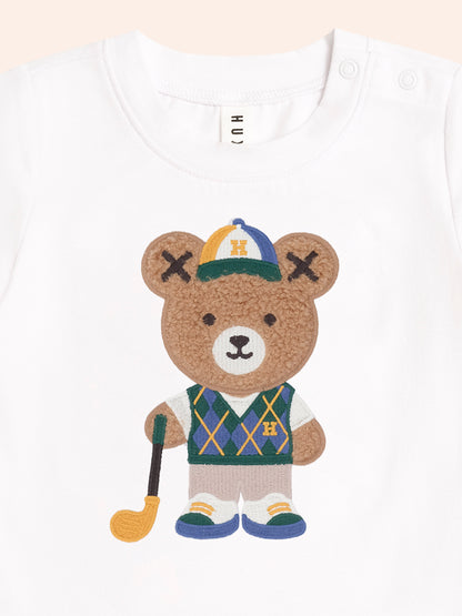 Golfer Hux White Tee + Huxbear Short Set