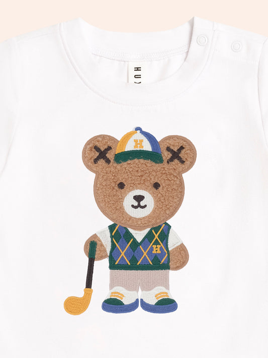 Golfer Hux White Tee + Huxbear Short Set