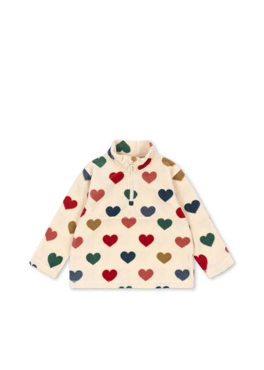 Tavi Fleece Sweatshirt + Pant Set- Hearts