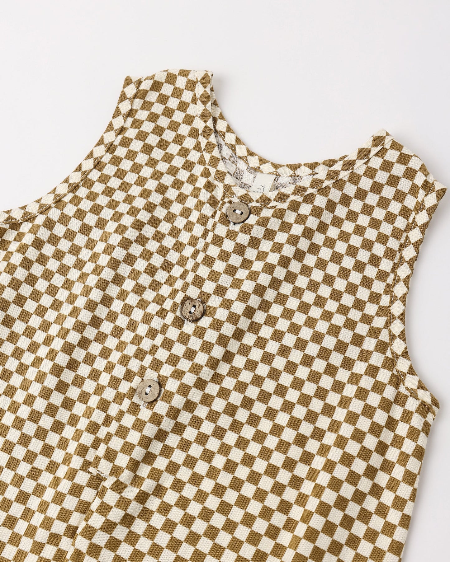 Maverick Romper Ocre Check