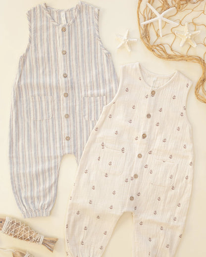 Woven Jumpsuit Nautical Stripe
