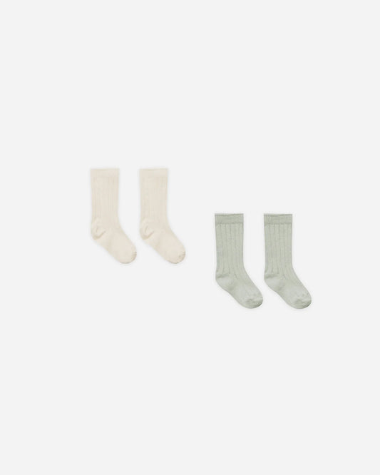 Sock Set Natural, Sage