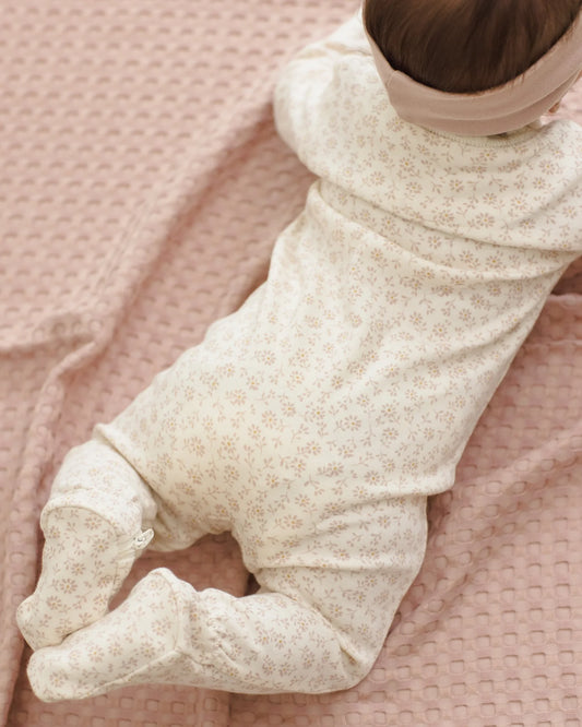 Zip Longsleeve Sleeper Footie Ditsy