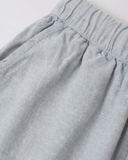 Collared Short Sleeve Shirt Sail + Perry Short Heathered Light Blue