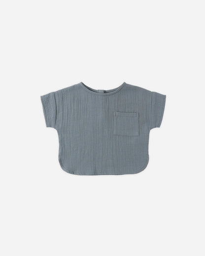 Woven Boxy Top Ocean + Utility Short Ocean