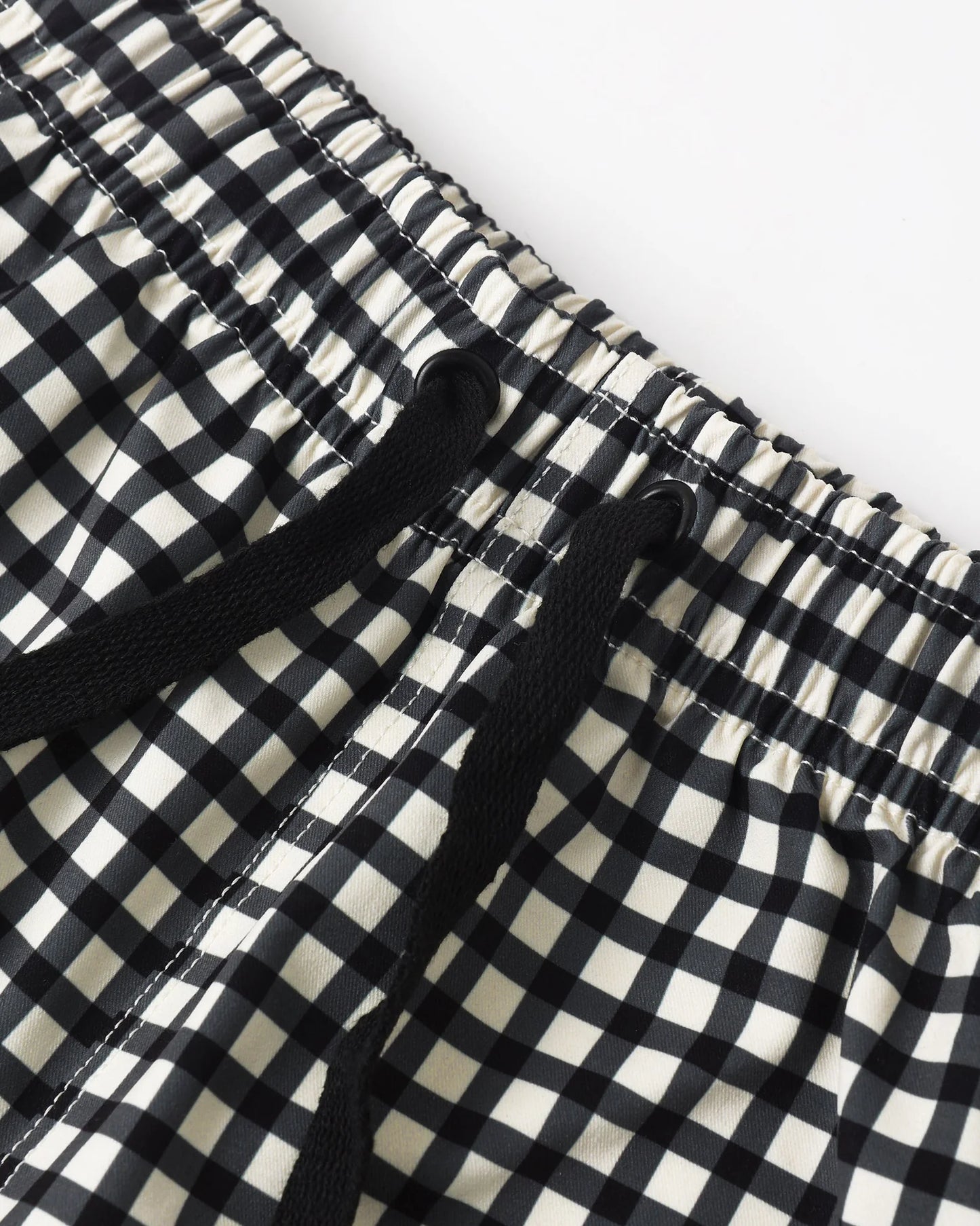 Swim Trunk Black Gingham