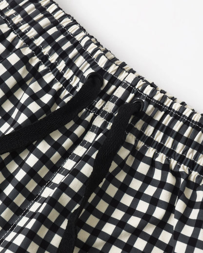 Swim Trunk Black Gingham