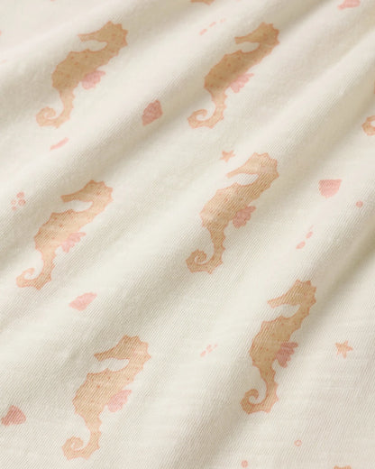 Sage Jersey Dress Seahorses
