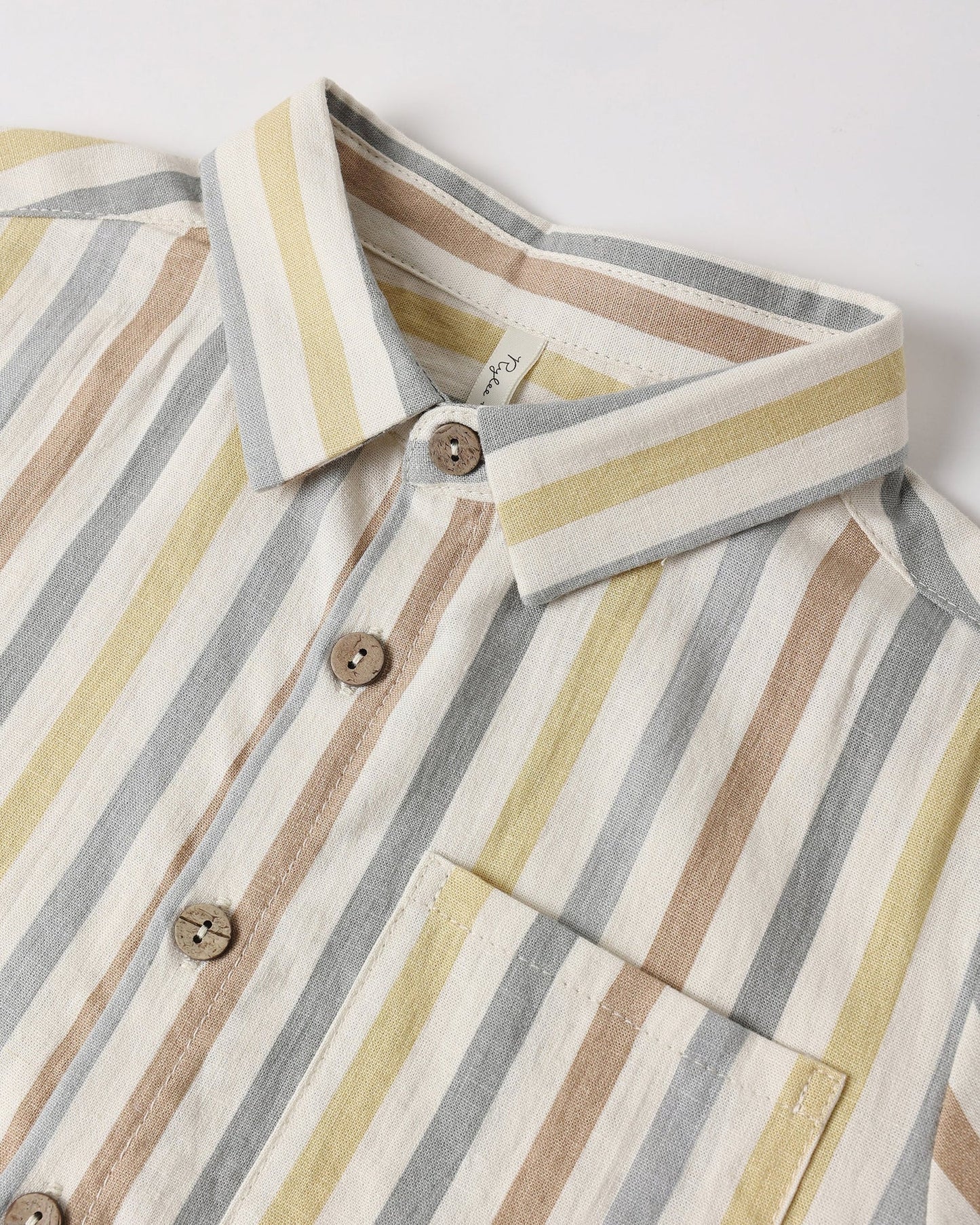 Collared Short Sleeve Shirt + Perry Short Set- Valencia Stripe