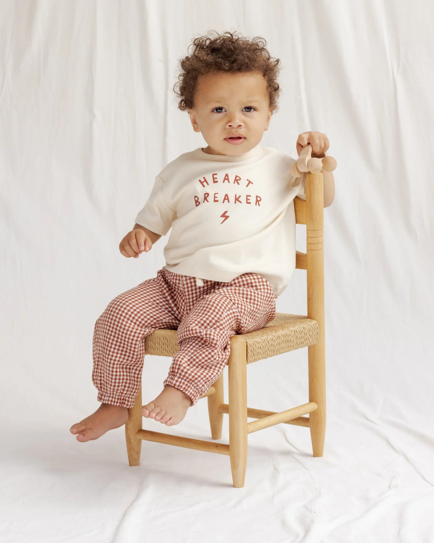Boxy Tee Heartbreaker + Gingham Pant Set