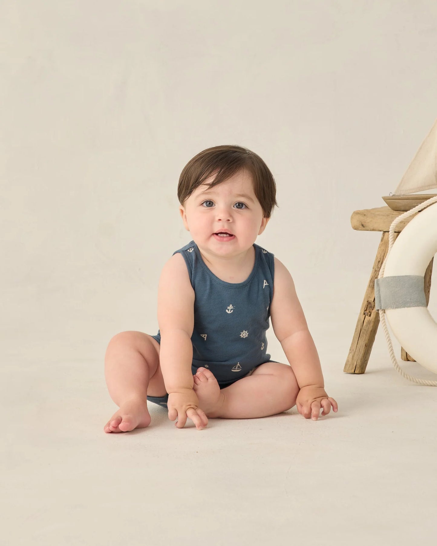 Sleeveless One-Piece Maritime