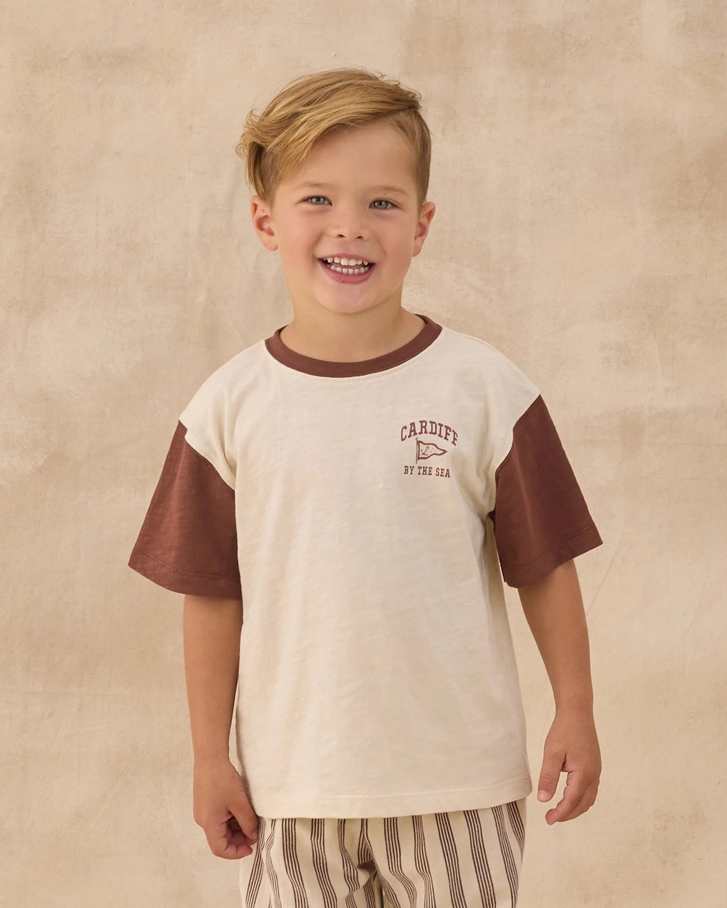 Contrast Short Sleeve Tee || Cardiff By  The Sea