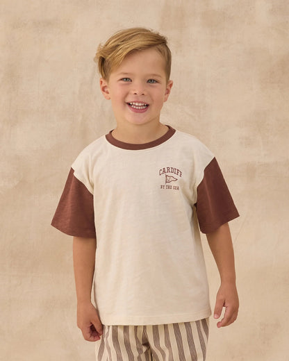 Contrast Short Sleeve Tee || Cardiff By  The Sea