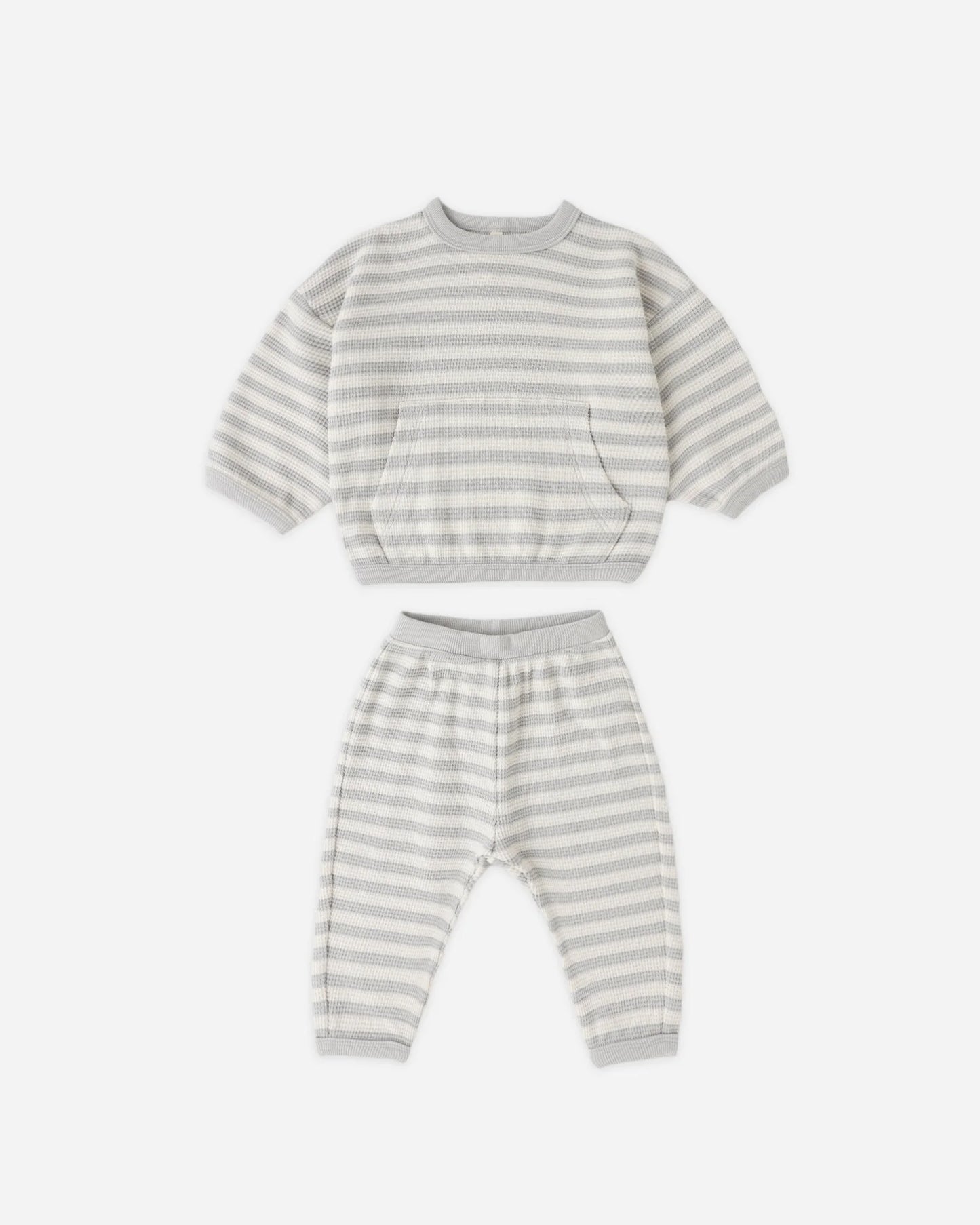 Waffle Sweater Set Sky Stripe