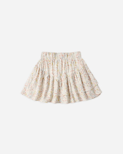 Zayla Top + Tiered Mini Skirt Set- Summer Garden