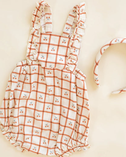 Chiara Romper Cherry Check