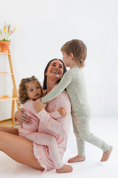 Pink Little Goose Women's Long Sleeve Short Set