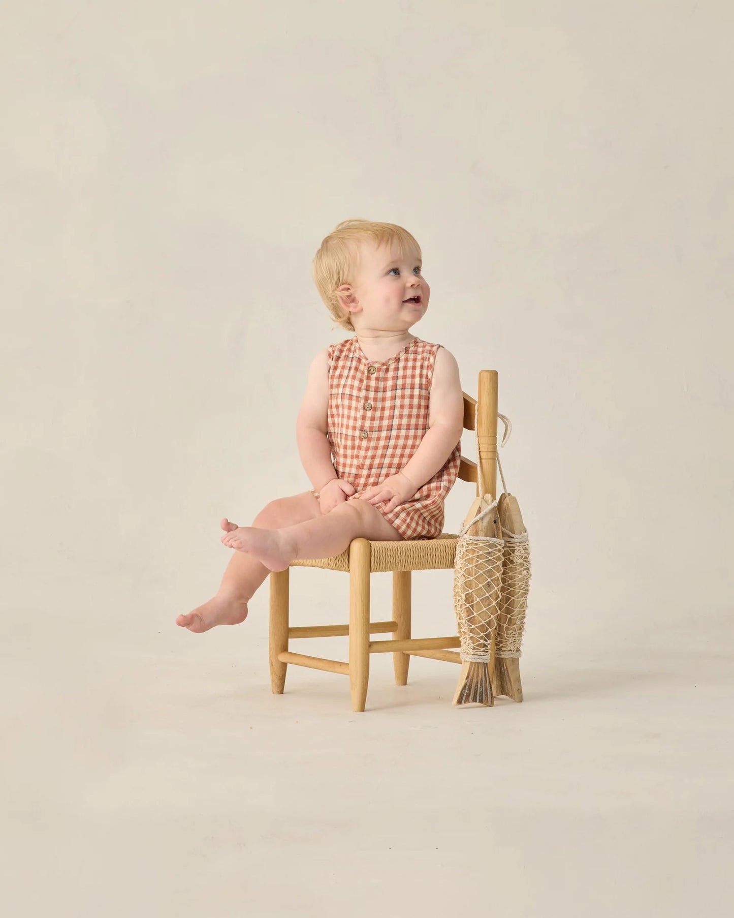 Maverick Romper Poppy Gingham