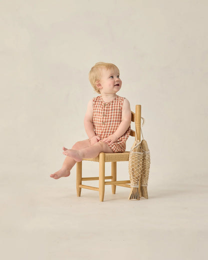 Maverick Romper Poppy Gingham